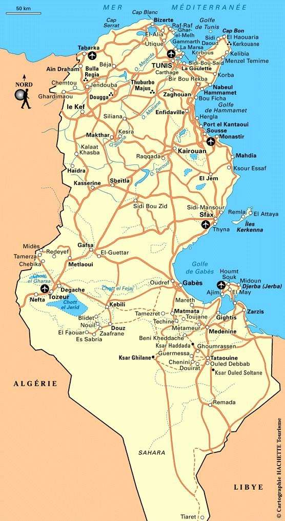 Tunisie Map